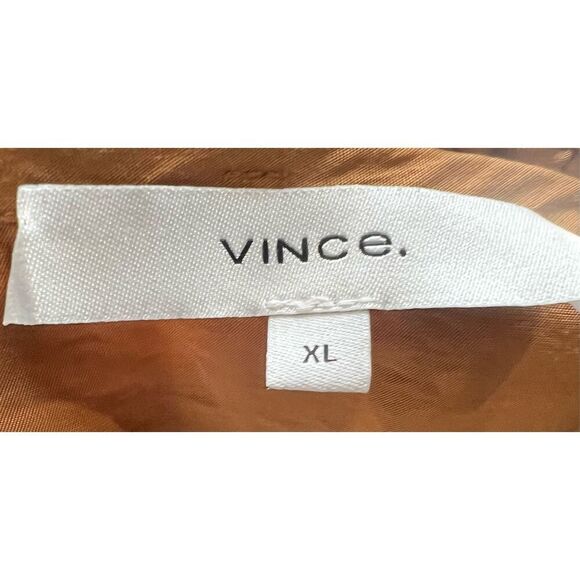 Vince Women's Braid Trim Flutter Sleeve Wrap Dress in Copper NWT Size XL - Picture 5 of 7